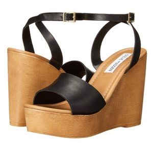 Steve Madden Welsh Black Leather Shoes with Box Size 10 Women’s